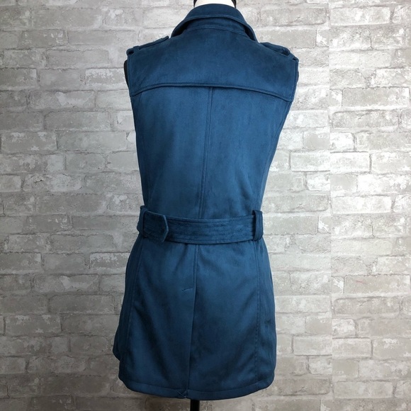 NWT Design Lab Suede Military Vest - Picture 3 of 3